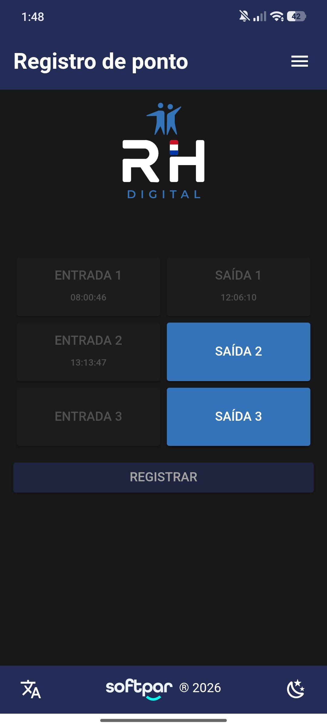 Aplicativo RH Digital desenvolvido pela Softpar